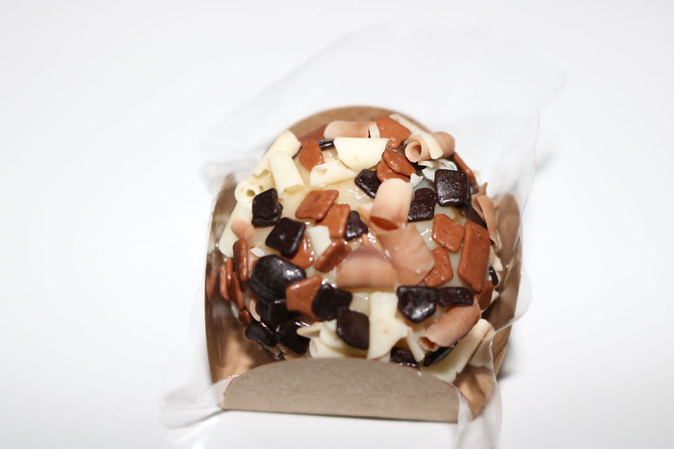 Mezzo meio chocolate belga e meio chocolate branco