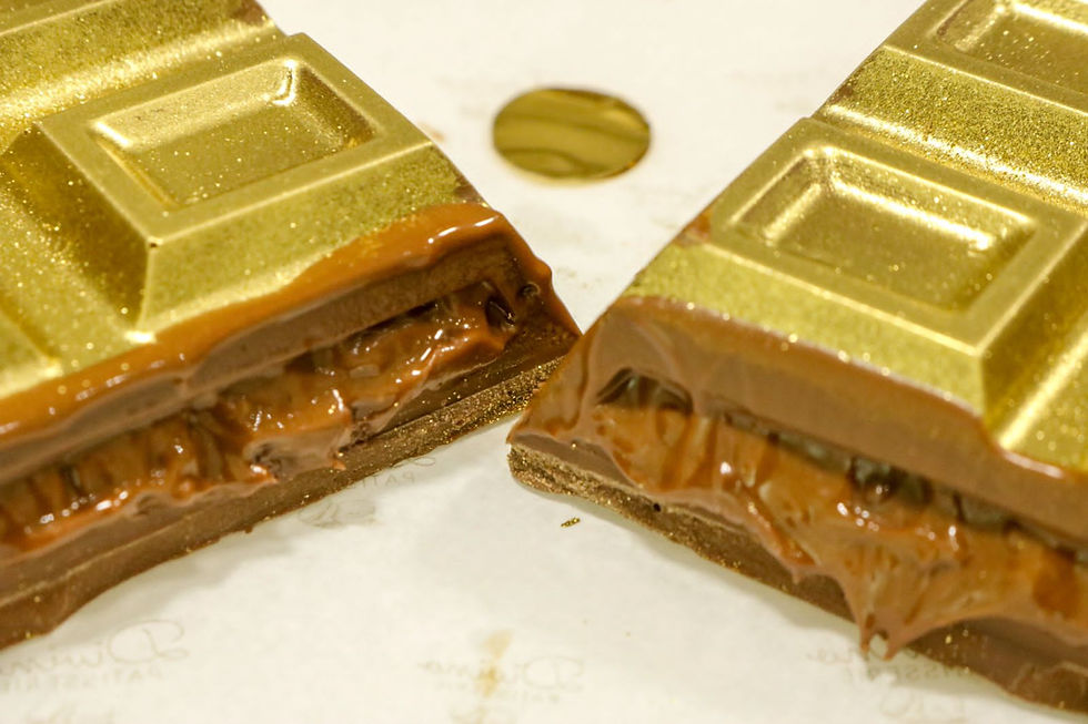 Barra Gold de nutella ou gianduia