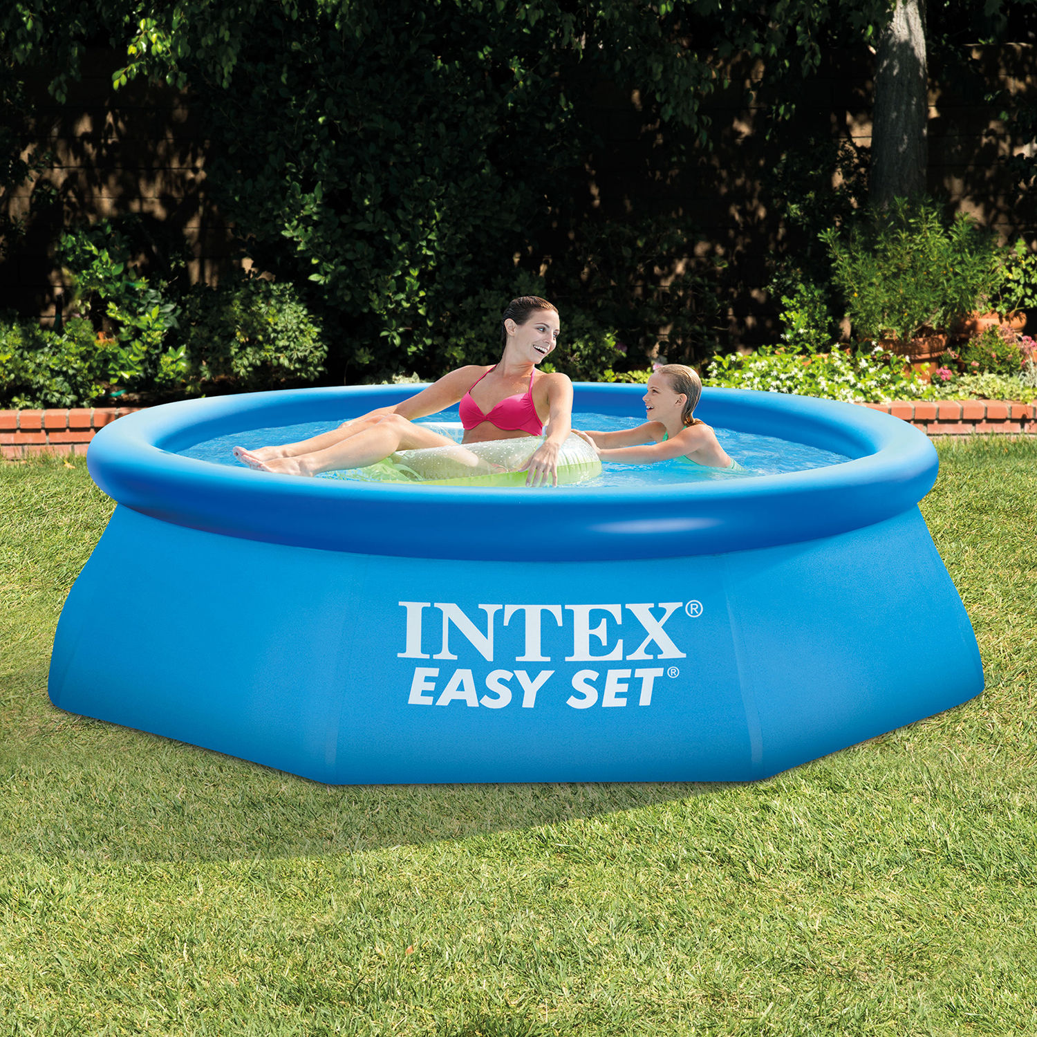 Intex 8ft x 30in Easy Set Inflatable Above Ground Family Swimming Pool (No Pump)