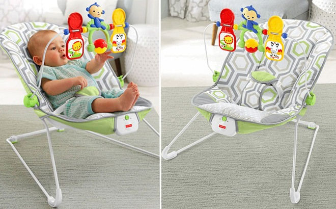 Thumbnail: Fisher-Price Baby's Bouncer, Geo Meadow