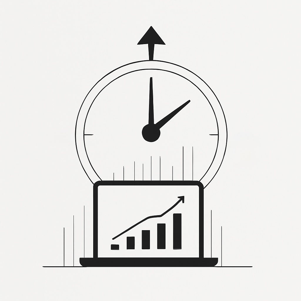 Minimalist representation of quick YouTube channel growth over time.