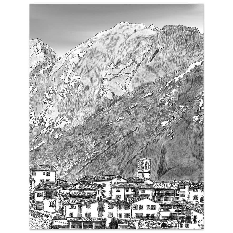 Minimalist matte poster of Maçaners, Catalonia, Spain.