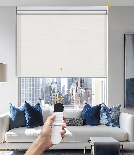 Keego No Drill Blackout Motorized Roller Shades.png
