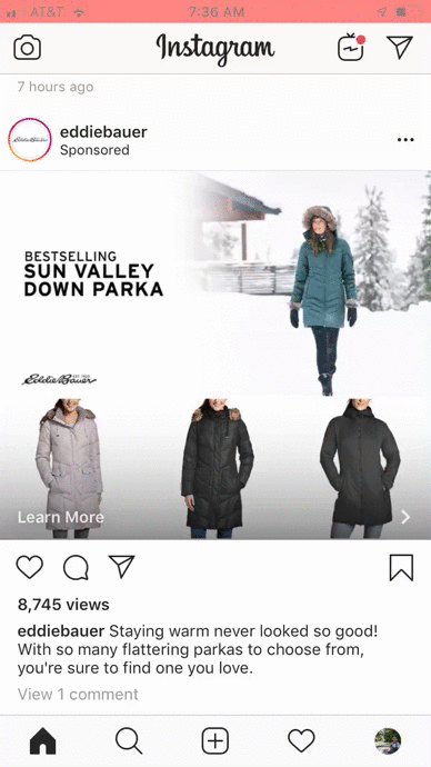 Eddie Bauer Product Instagram Ad