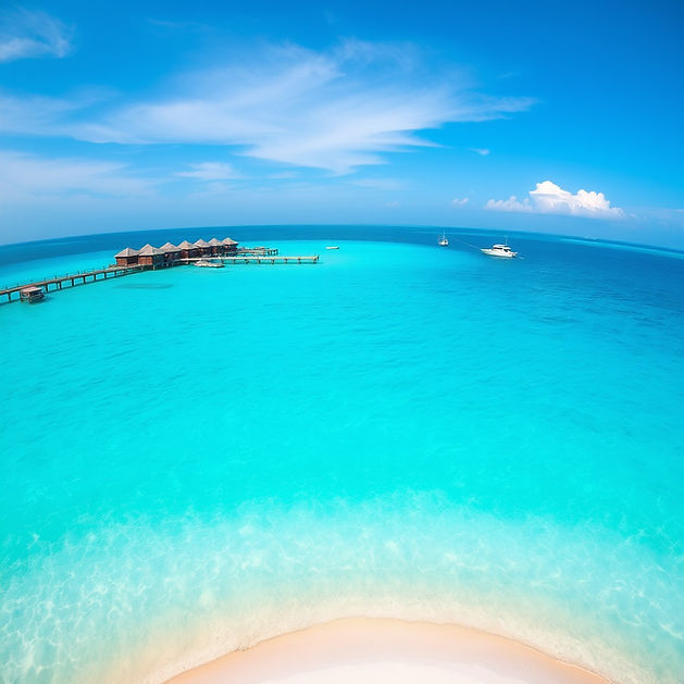 make an image displaying the vast ocean from the beach perspective. make sure some of the
