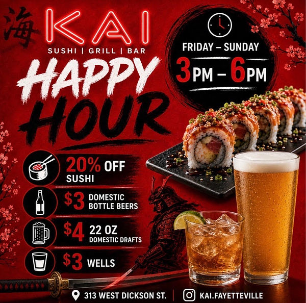 Happy Hour Specials on Friday Saturday Sunday
