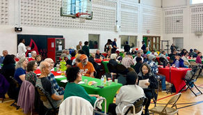 African Elderly Immigrants Christmas Caroling