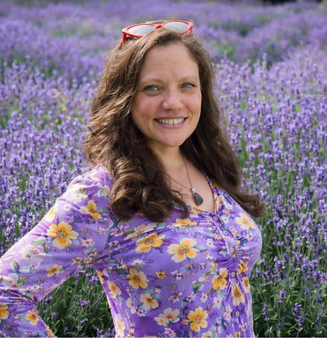 This is a picture of the therapist in a lavender field.