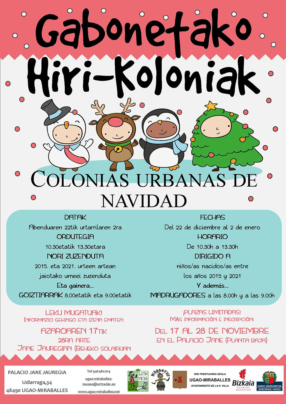 Gabonetako Hiri-Koloniak 2025-2026/ Colonias Urbanas de Navidad 2025-2026