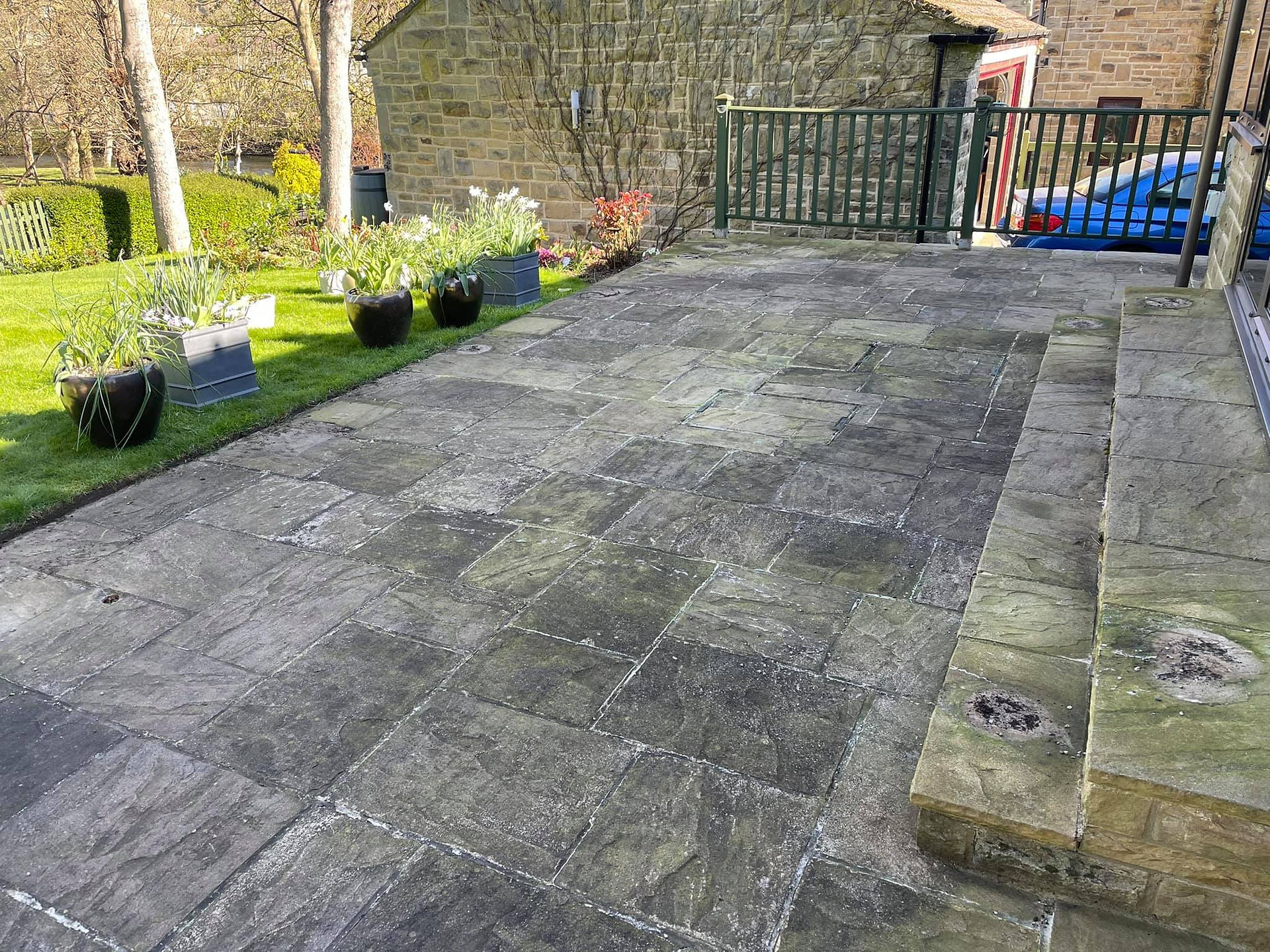 Flagstone Patio and Pathway Cleaning in Yorkshire and Lancashire