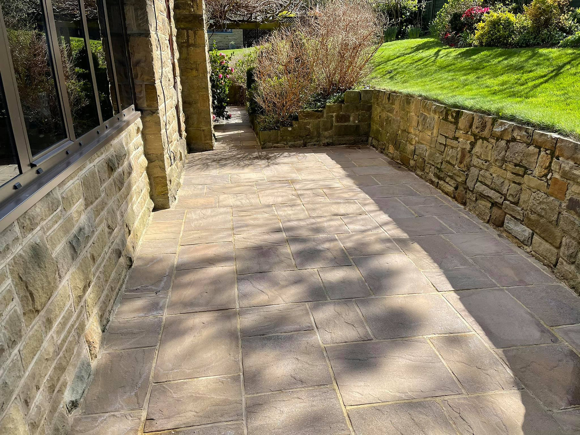 Flagstone Patio and Pathway Cleaning in Yorkshire and Lancashire