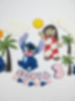 Personalised lilo & stitch cake decorations edible