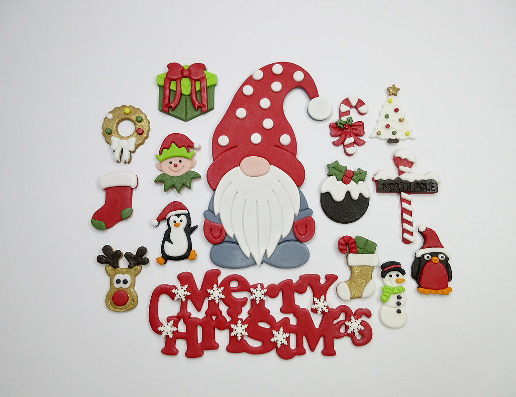 Edible Fondant Christmas Cake Decorations