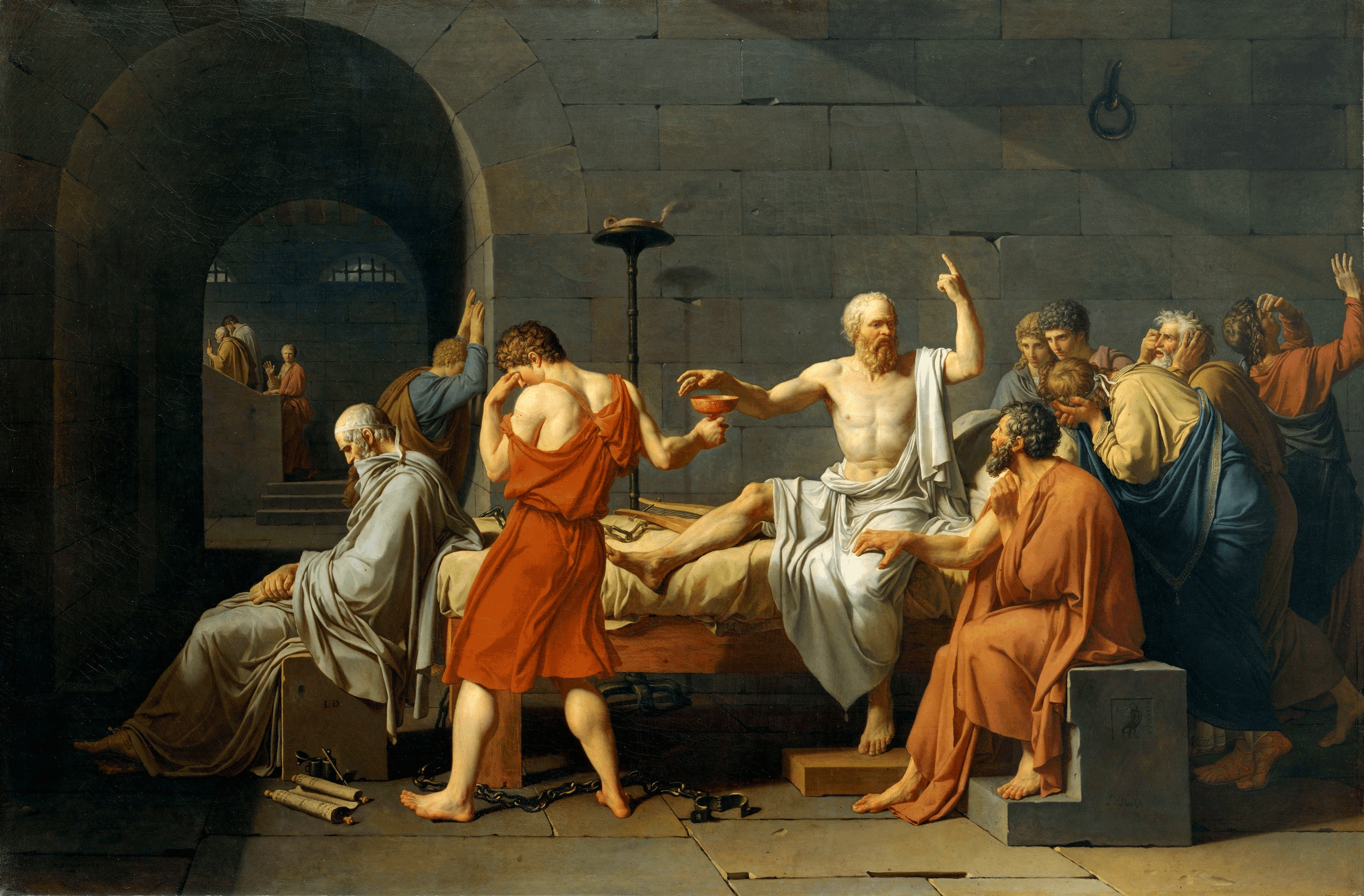 Socrates death hemlock Jacques-louis David