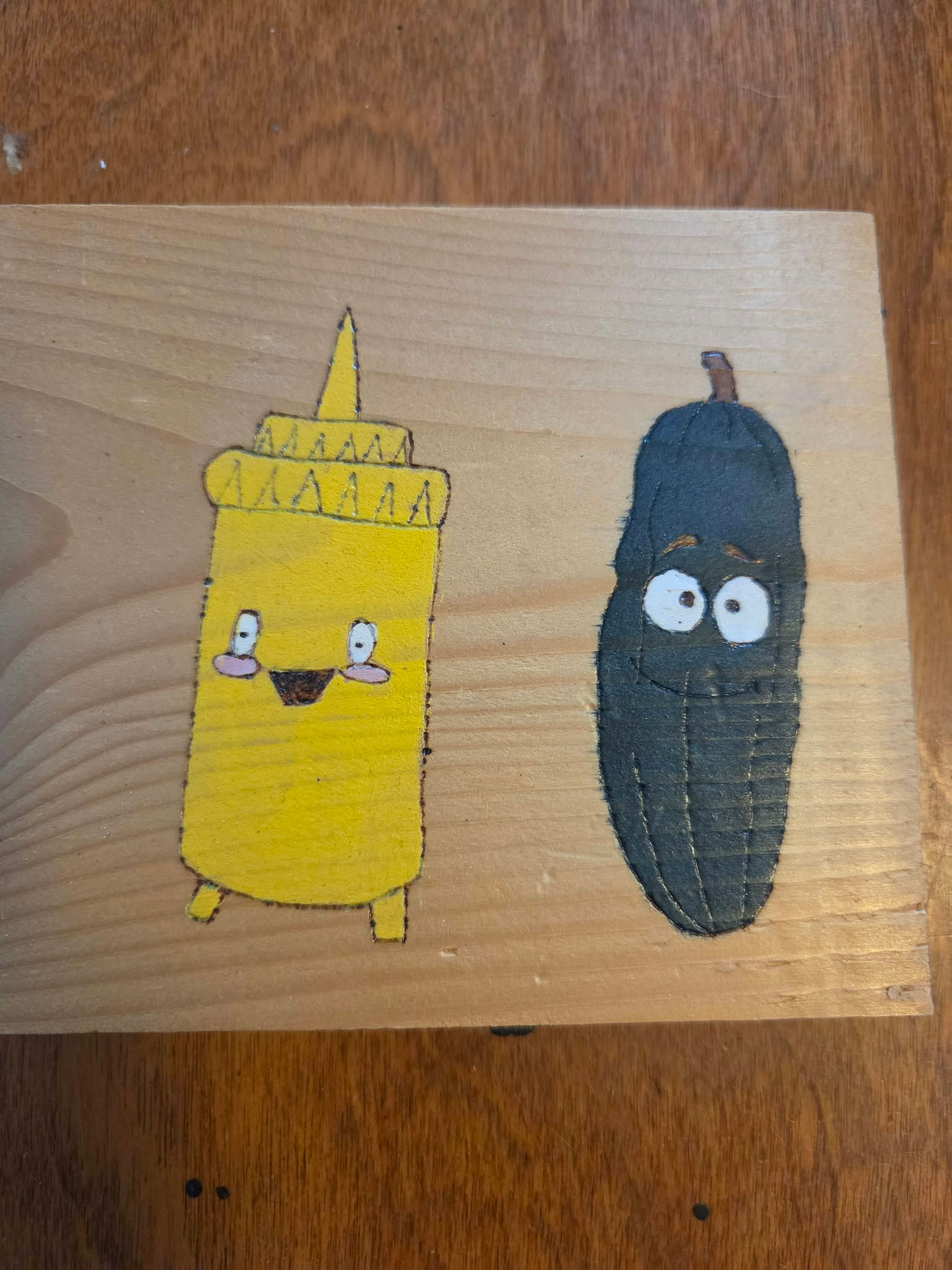 Pyrogravure murale