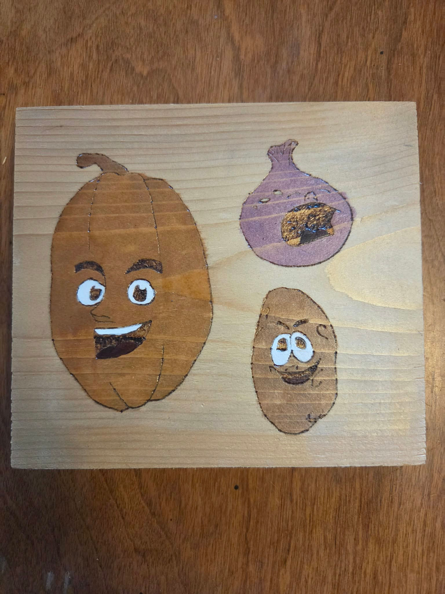 Pyrogravure murale