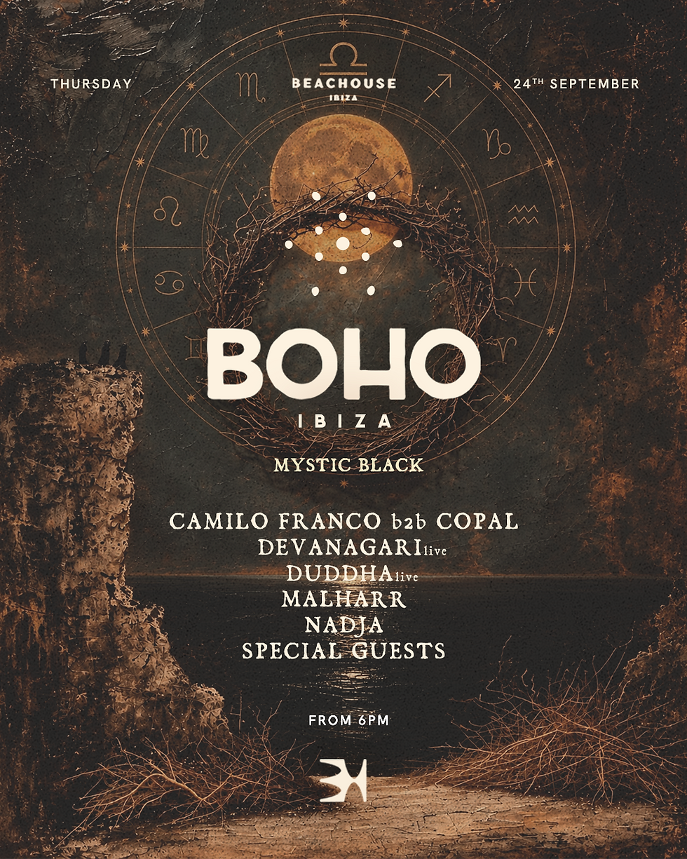 BOHO Ibiza x Oracle Experience I Thursday 24th September I Family Limited Acces before 19:30 subject to the Dress Code