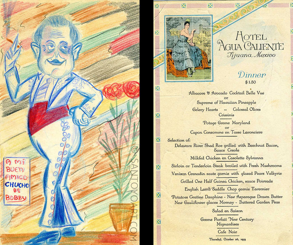 Matias Art - Back of Menu 1933