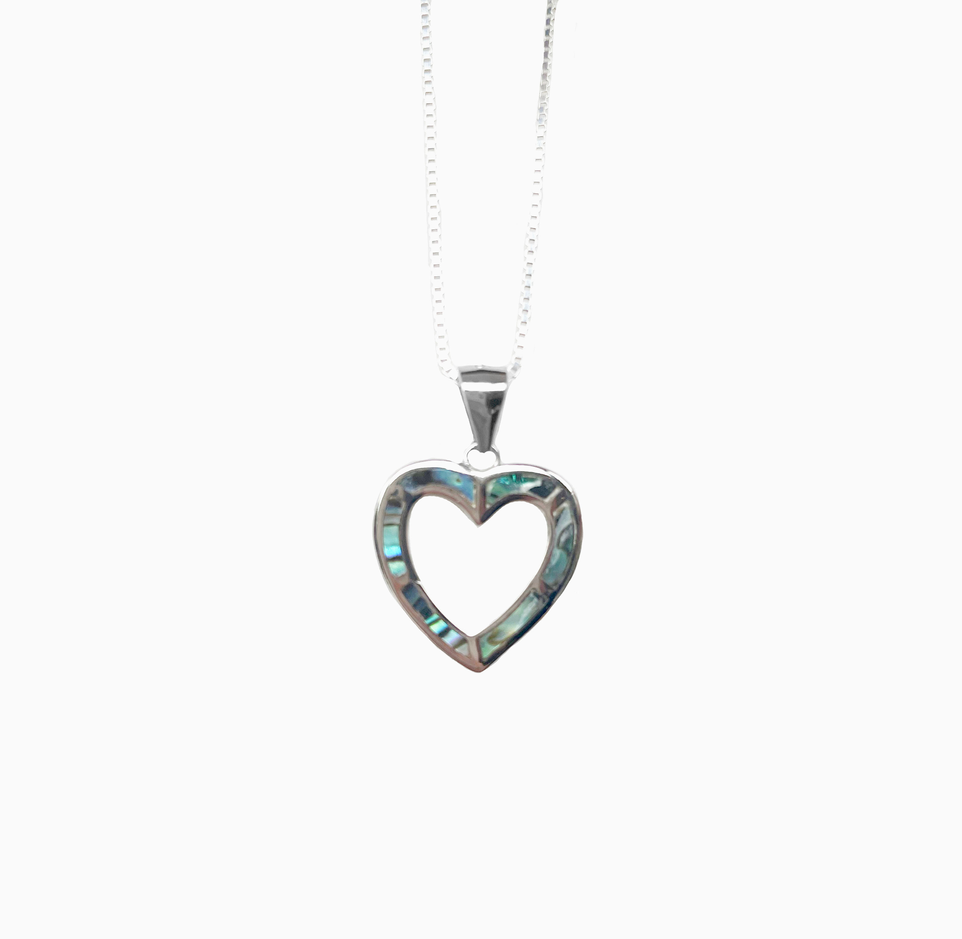 Abalone Open Heart Pendant