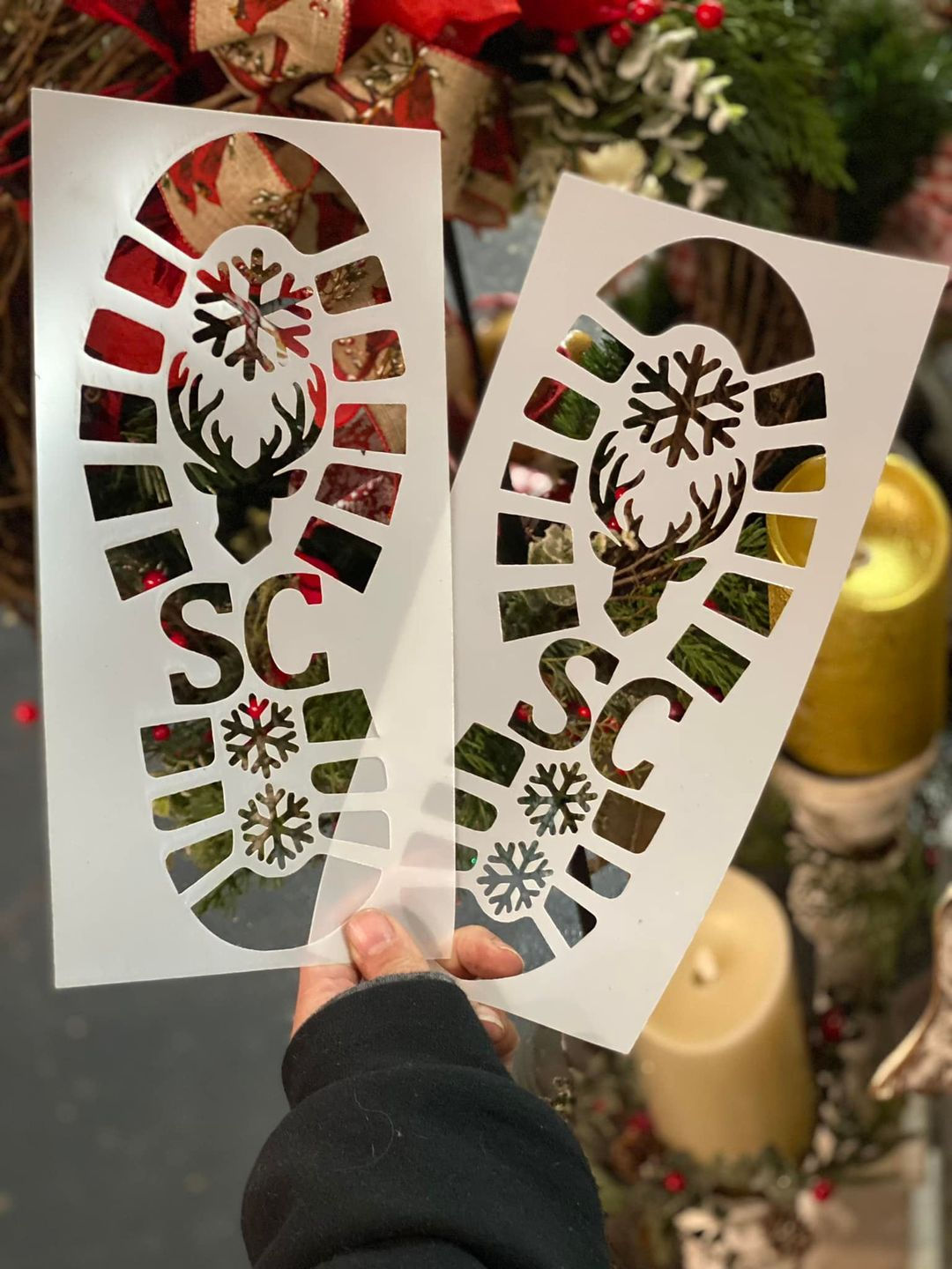 Reusable Santa Boot Stencil
