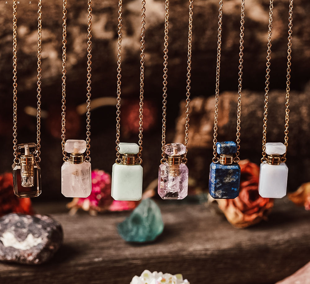 Perfume Bottle Necklace (Aurora)