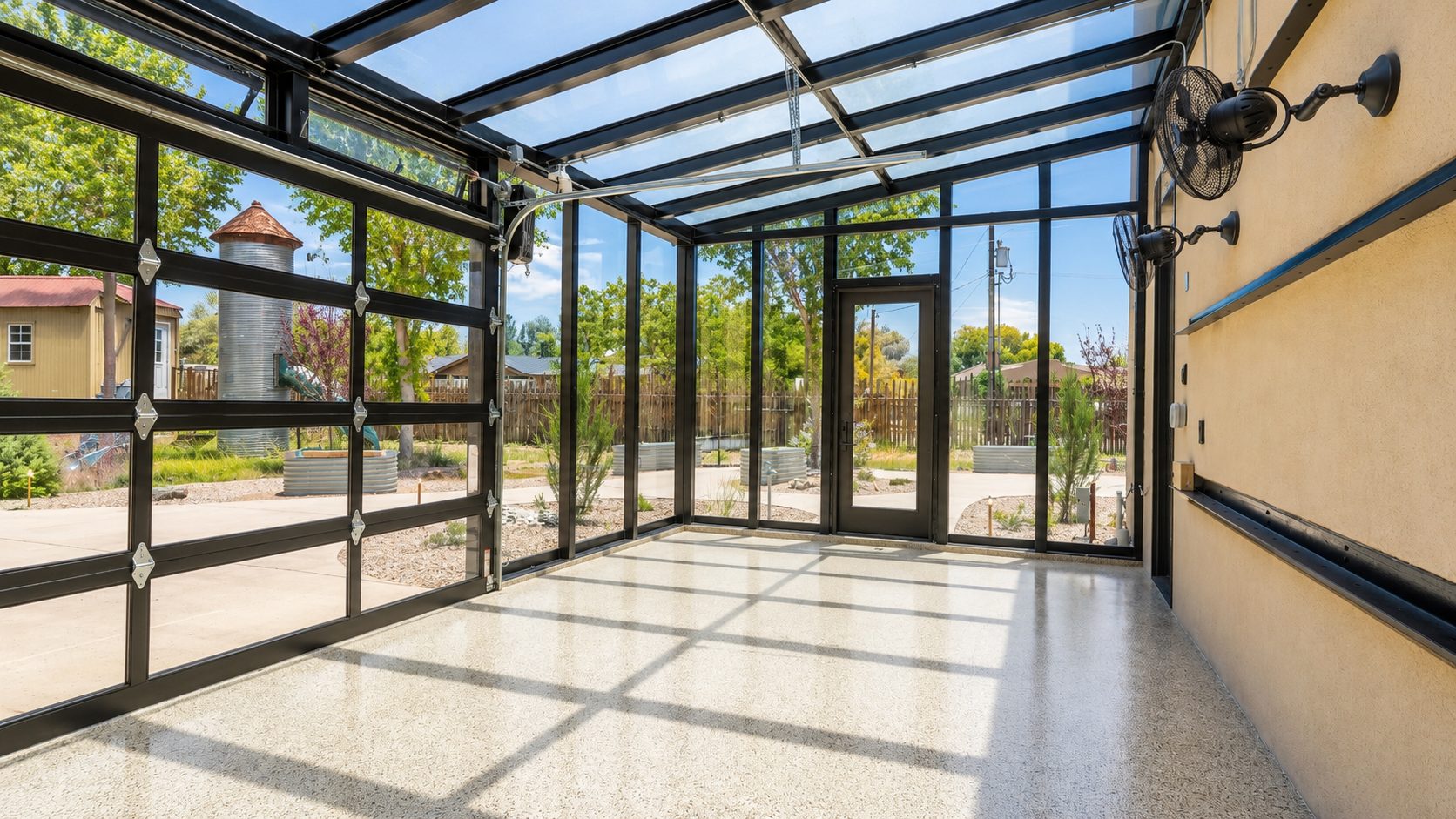 Garage lounge, Contemporary Tuscan, Albuquerque