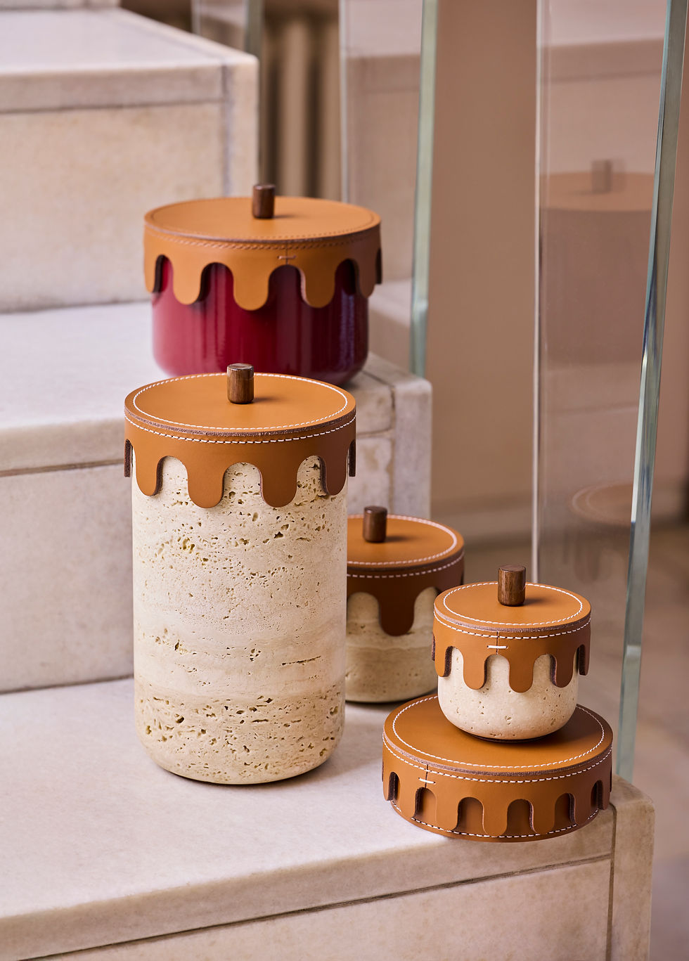 Sculptural Containers - Part of the homeware collection designed by Tara Bernerd for Frette 1860
