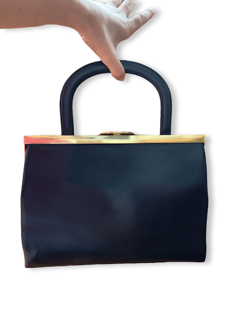 Thumbnail: Christian Dior Vintage 1950s Navy Blue Frame Doctors Bag