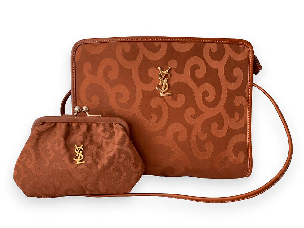 Yves saint laurent vintage shoulder bag wallet set