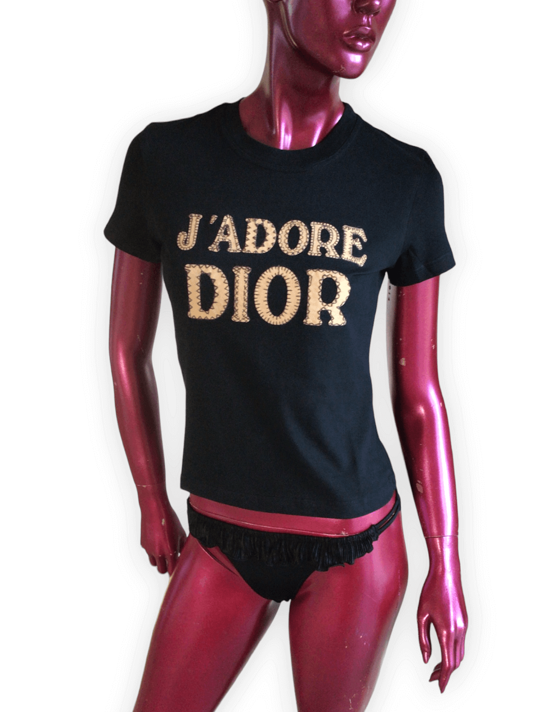 Christian Dior Vintage J Adore Black T-Shirt