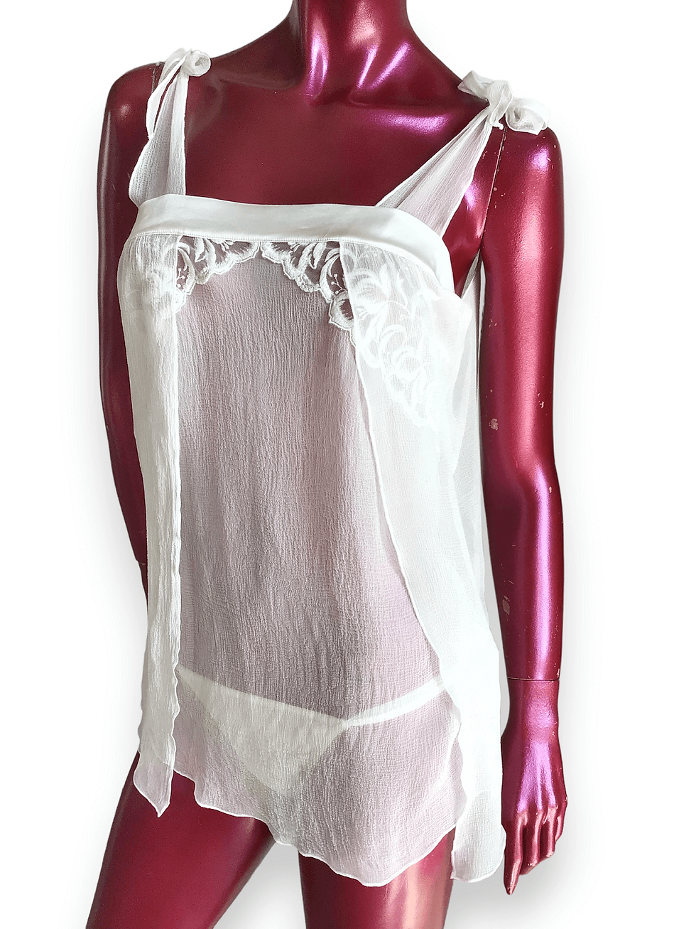 Thumbnail: La Perla Vintage Ivory Silk Lingerie Set