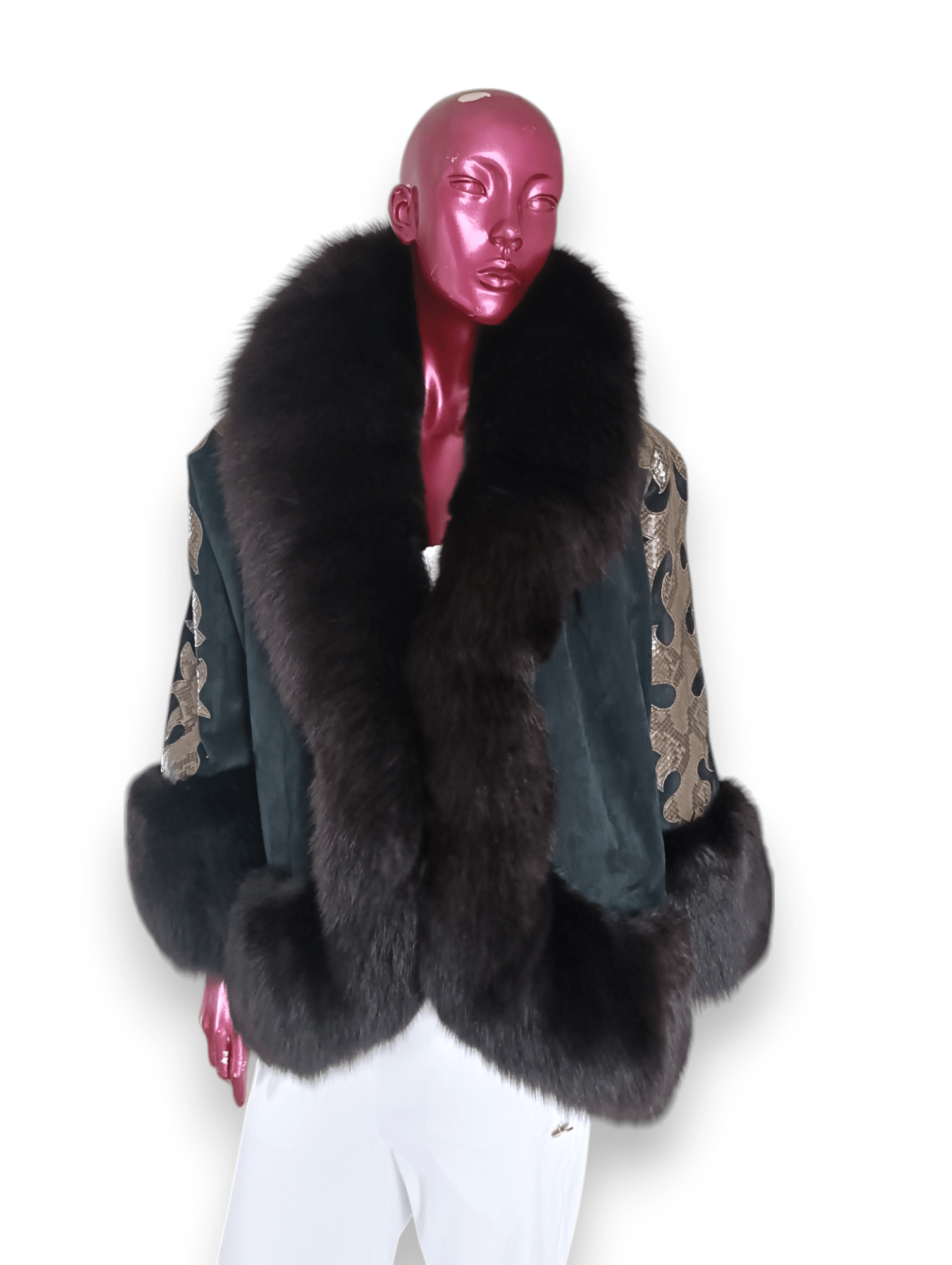 Yves sai t laurent fourrures fox fur jacket coat