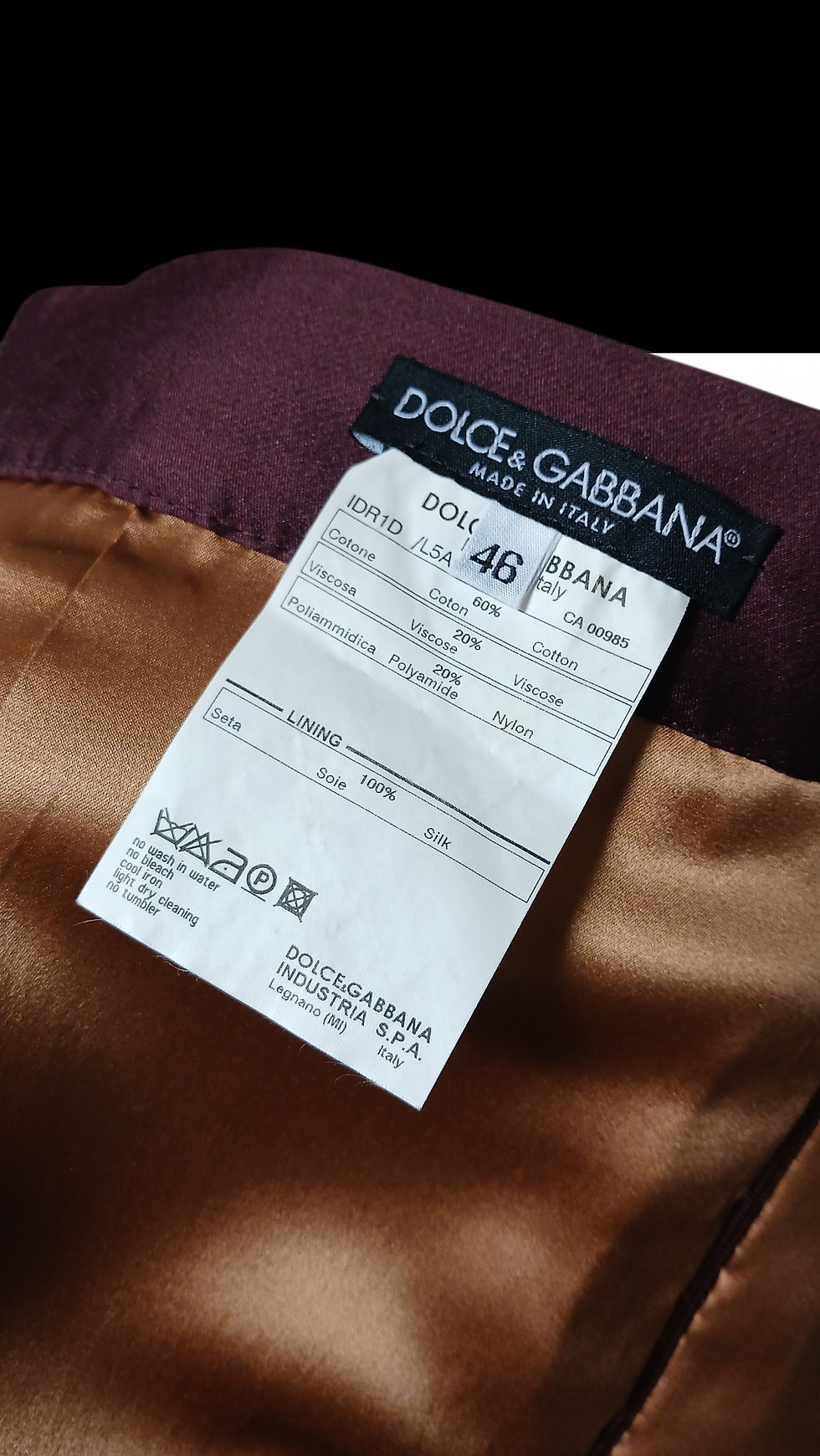 Thumbnail: dolce gabbana burgundy skirt