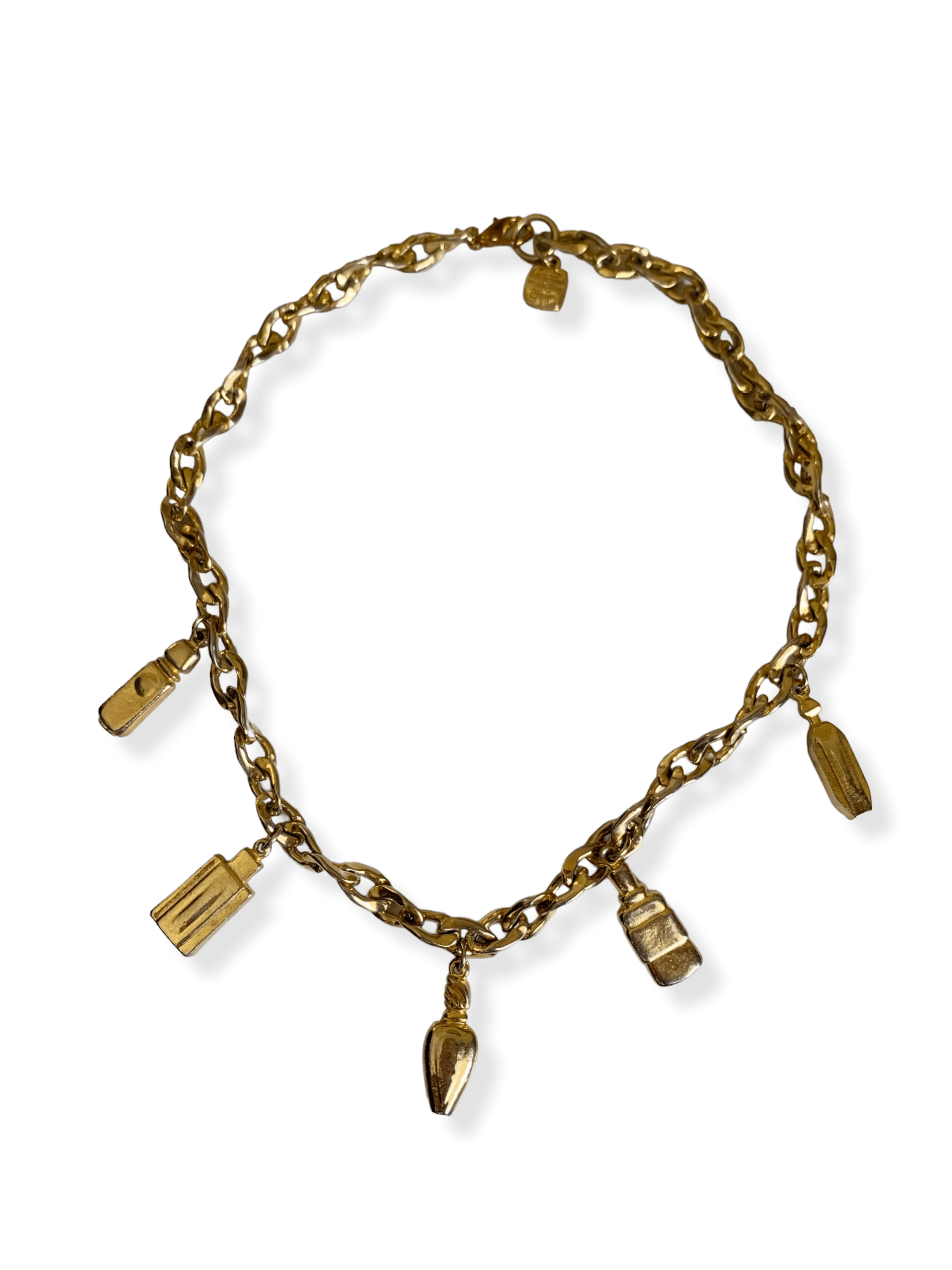 Givenchy Vintage Perfume Bottle Charms Necklace