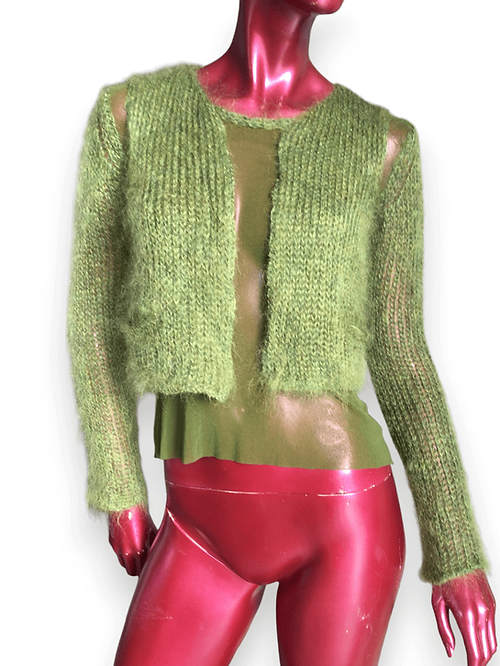 VTG 90s GAULTIER Green Cyber Cardigan VTG 90s GAULTIER Green Cyber Cardigan
