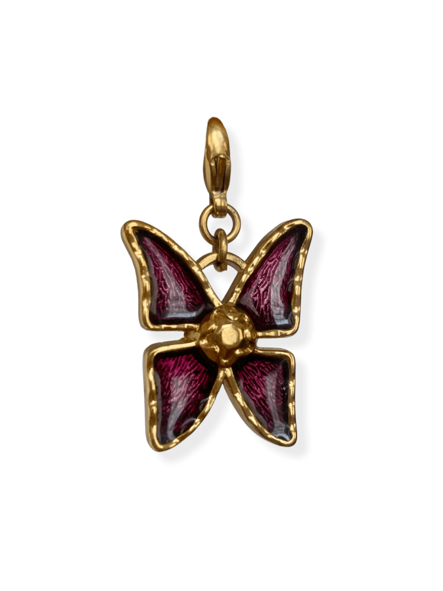 Yves saint laurent vintage butterfly charm pendant