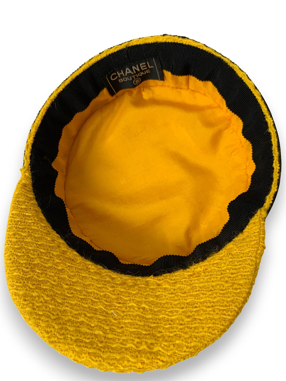 Thumbnail: chanel yellow tweed hat
