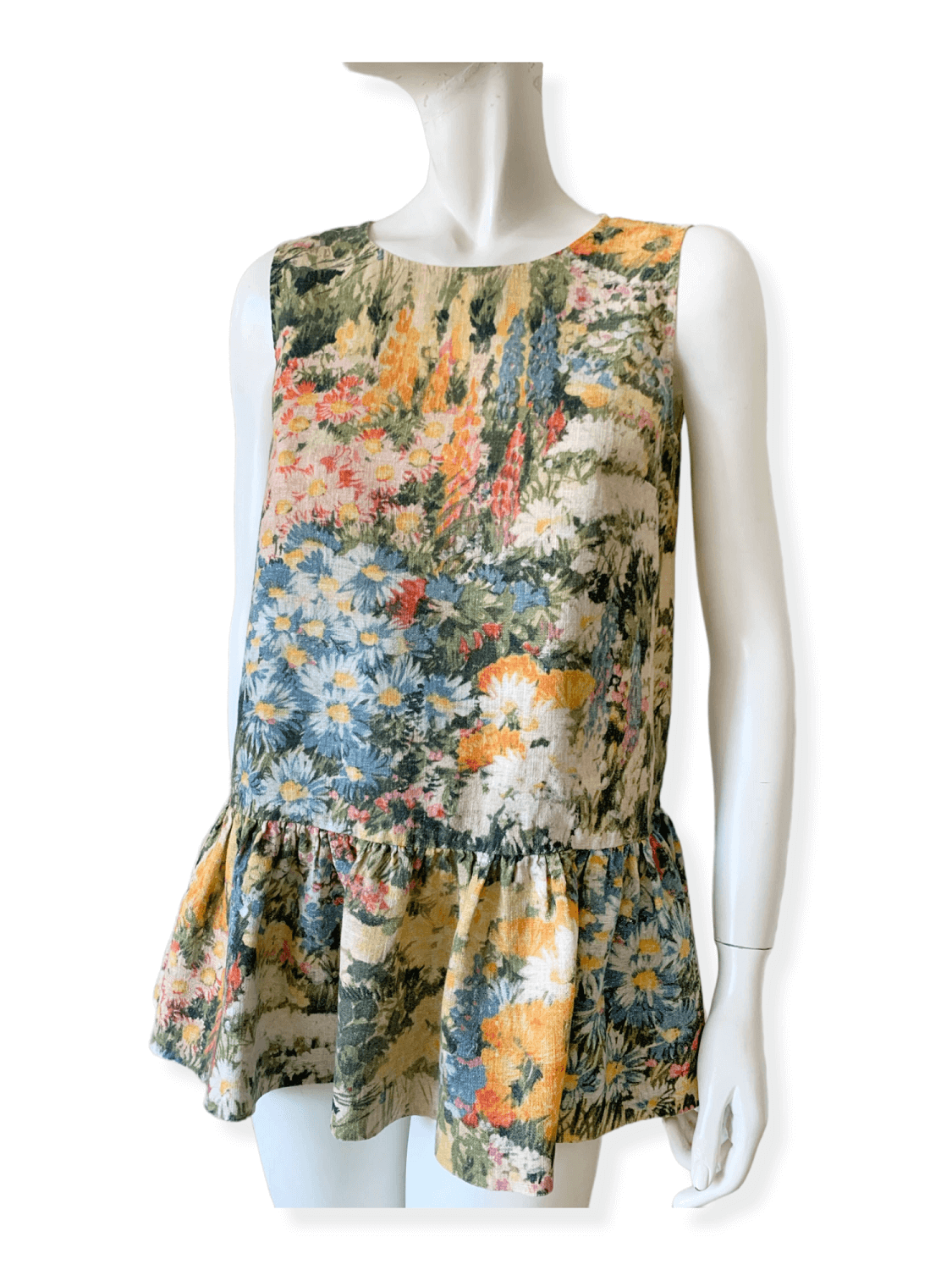 RED Valentino Linen Floral Printed Top