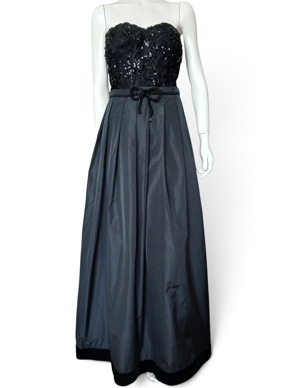 Thumbnail: givenchy 70s black cocktail dress maxi