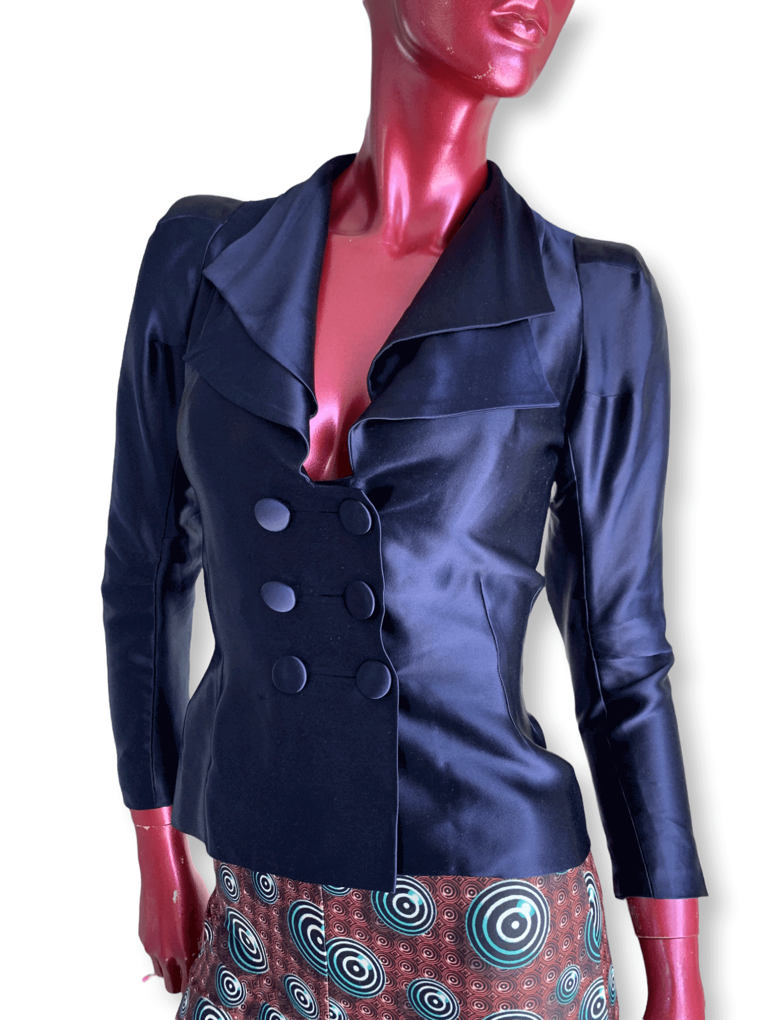 Jean Patou Haute Couture Numbered Silk Jacket 50s