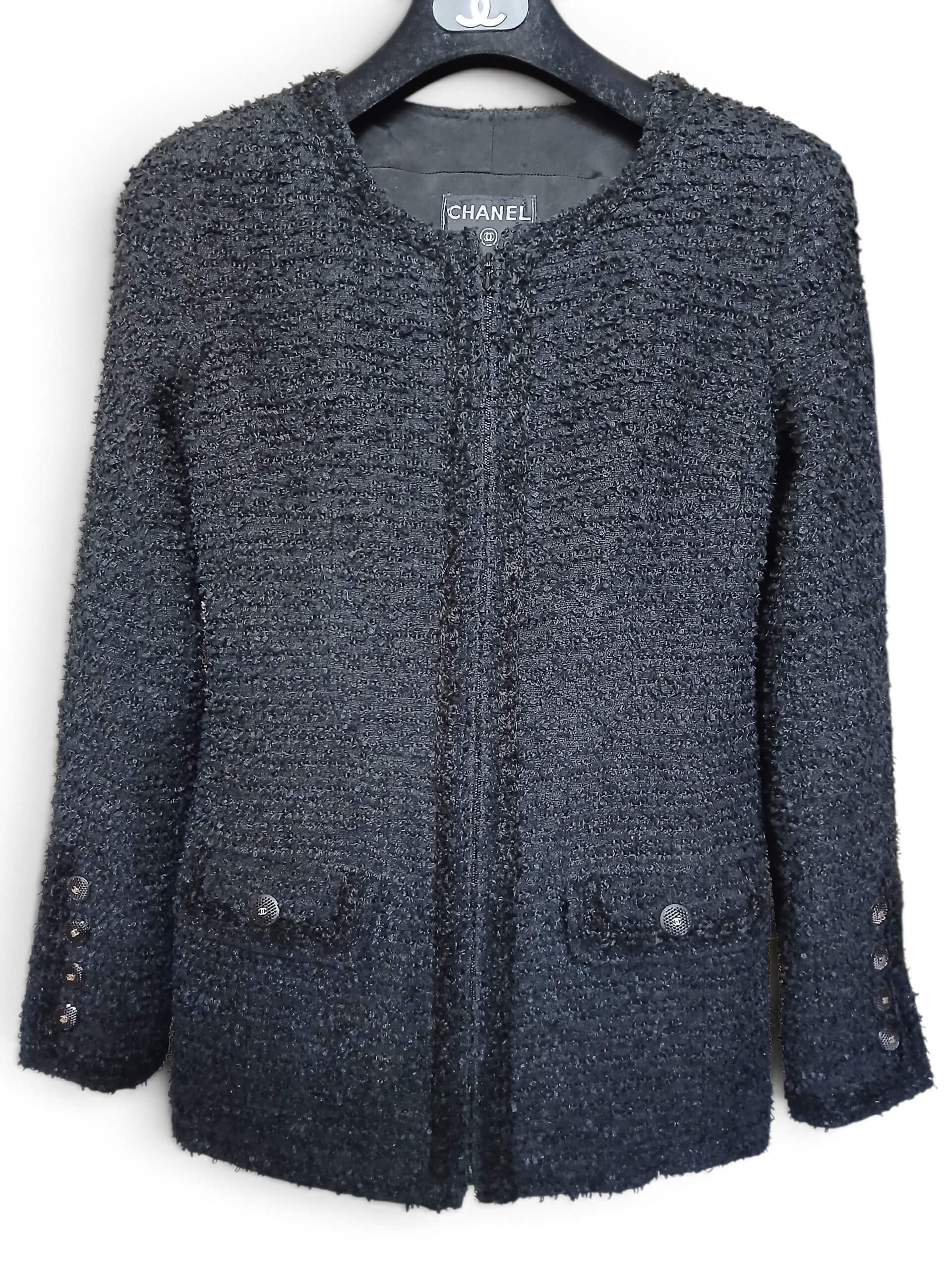 Chanel Black tweed jacket 2002