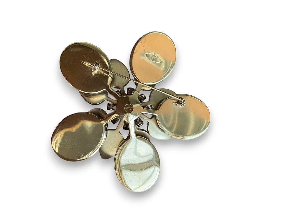Thumbnail: Valentino vtg brooch crystals