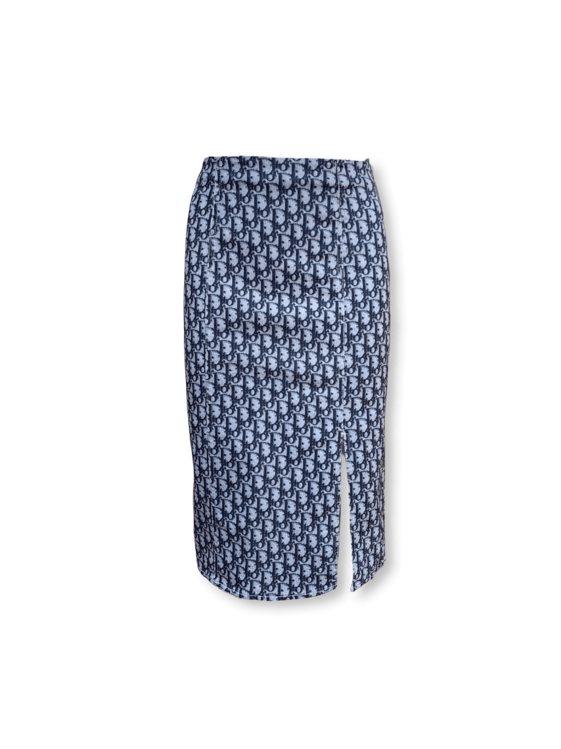 Christian Dior 90s Diorissimo Blue Monogram Skirt