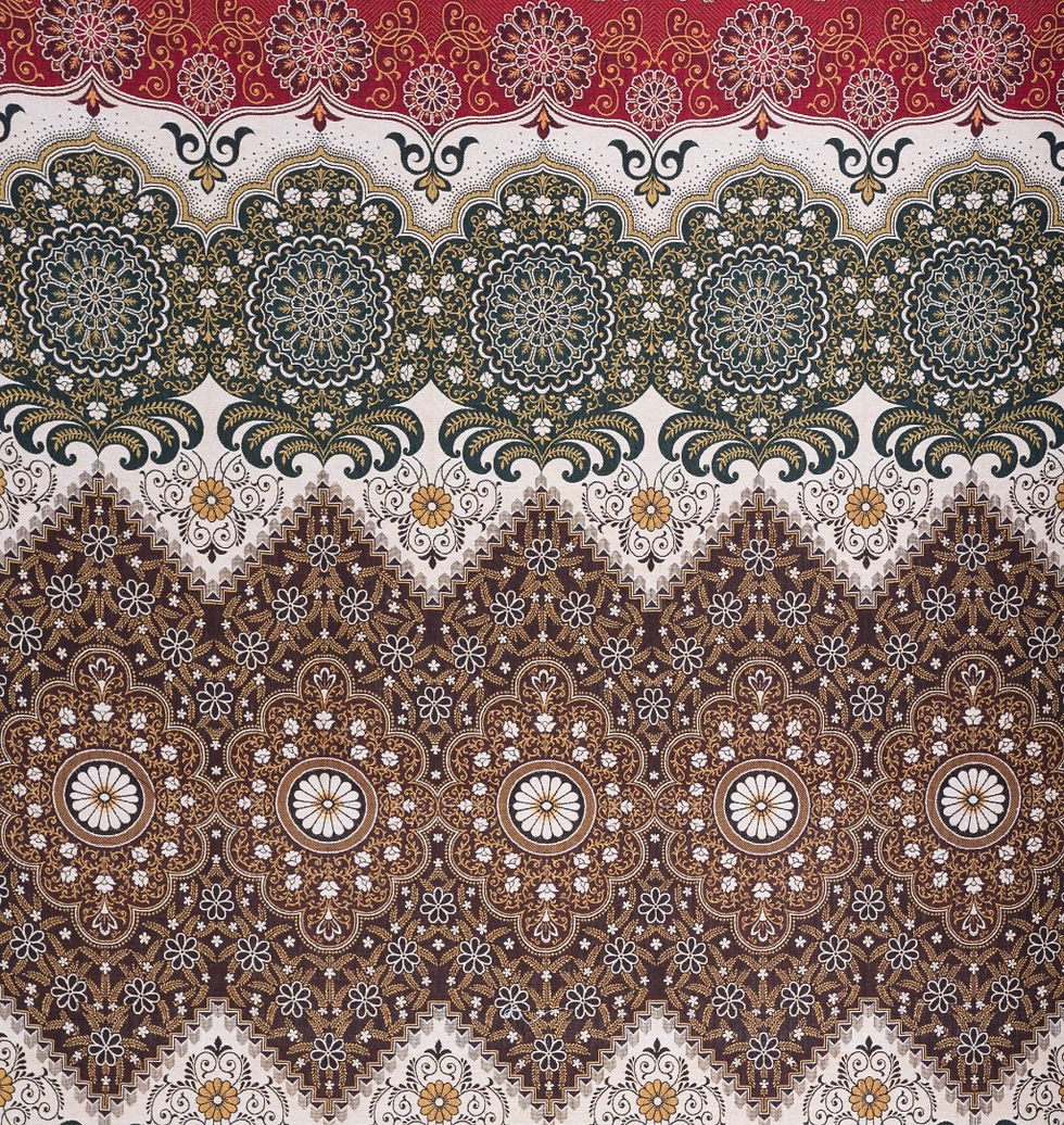 Thumbnail: Varunavi Floral  Heritage Solapur Chaddar Cotton Single Blanket