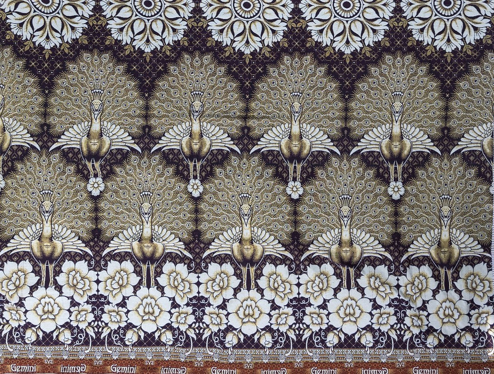 Thumbnail: Varunavi Solapur Chaddar Floral Peacock Double Blanket