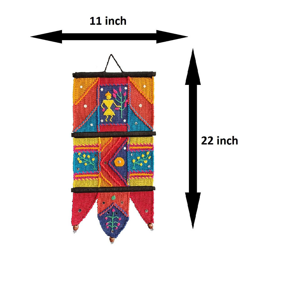 Thumbnail: Varunavi Handloom Warli Home Decor Wall Hanging  Tapestry