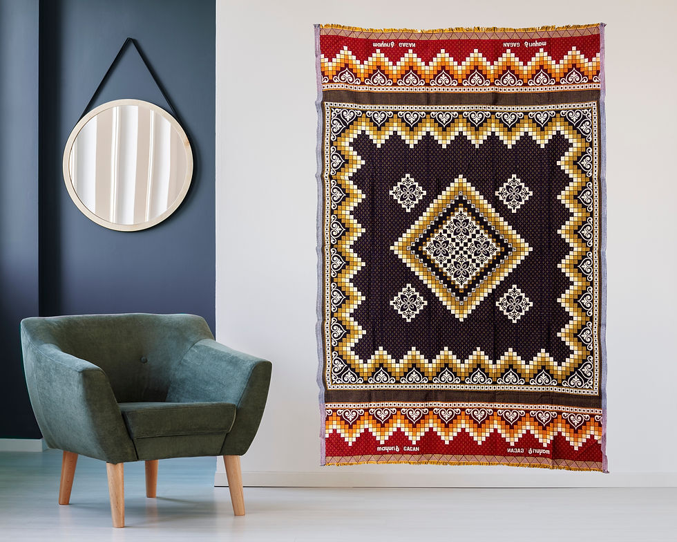 Thumbnail: Varunavi Solapur Chaddar Rangoli Cotton Single All Season Blanket  60 in X 90 in