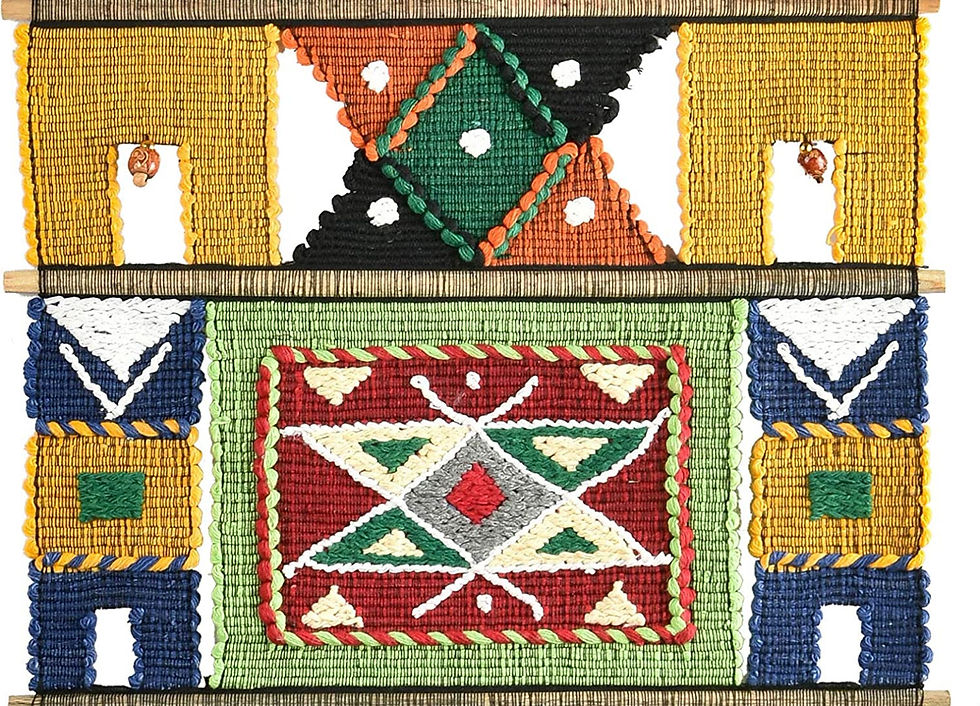 Thumbnail: Varunavi Handloom Cotton Wall Hanging Decor Tapestry