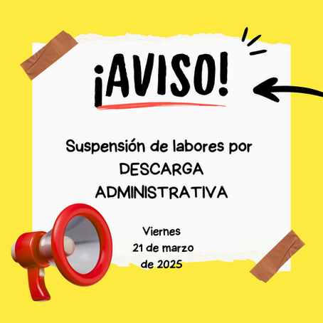 Suspensión de labores:Descarga Adminsitrativa