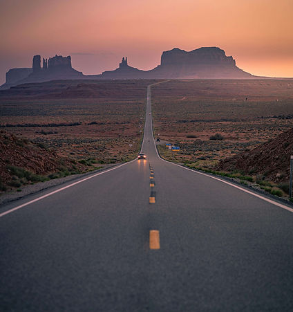 Longue route vers l'horizon